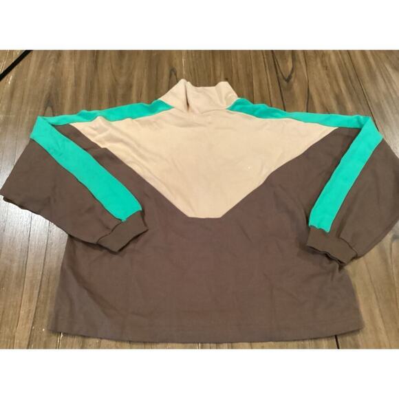 The Drop Womens Sonya Half Zip Sweatshirt Color Block Coffee Bean XXL NWT - Picture 7 of 9